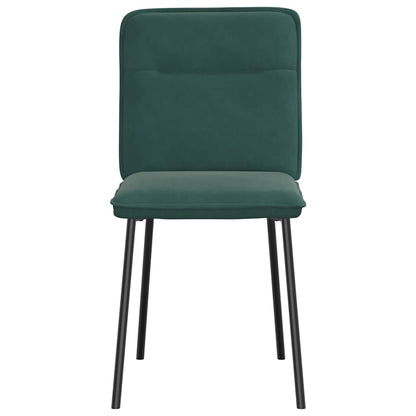 Cadeiras de jantar 4 pcs veludo verde-escuro