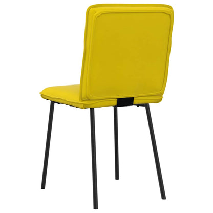 Cadeiras de jantar 4 pcs veludo amarelo
