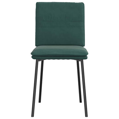 Cadeiras de jantar 4 pcs veludo verde-escuro