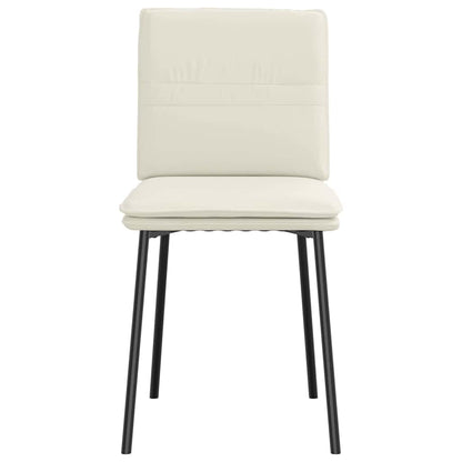 Cadeiras de jantar 4 pcs veludo cor creme