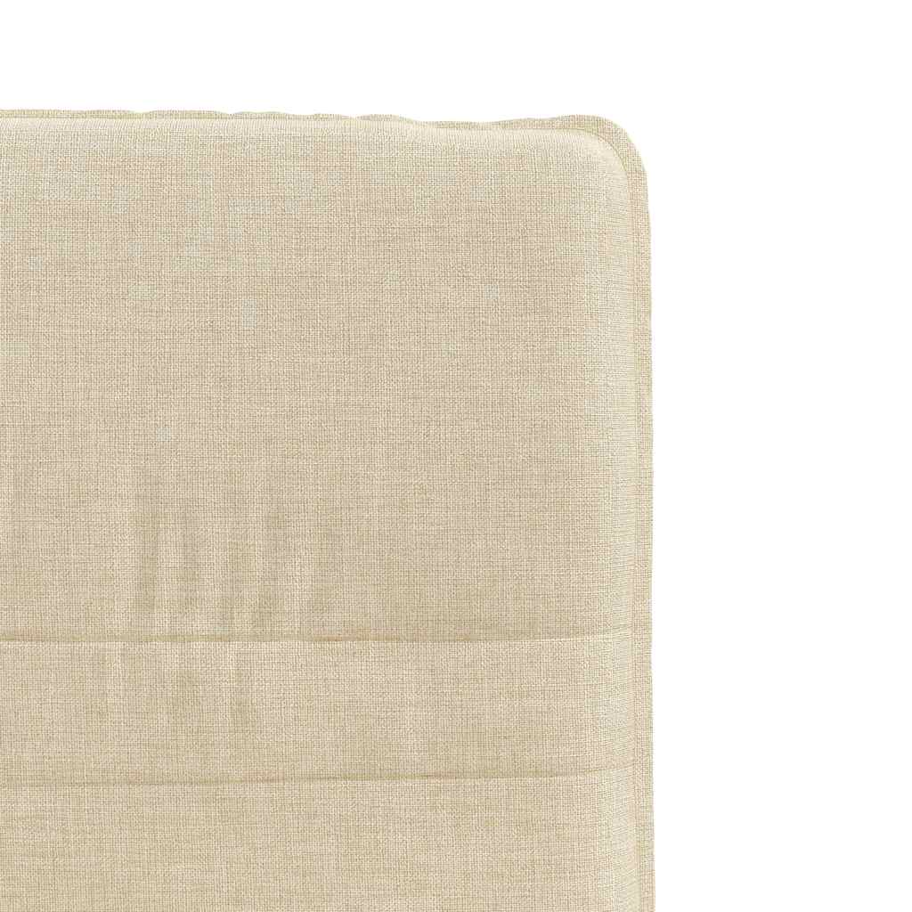 Cadeiras de jantar 4 pcs tecido cor creme