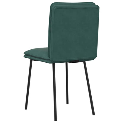 Cadeiras de jantar 4 pcs veludo verde-escuro