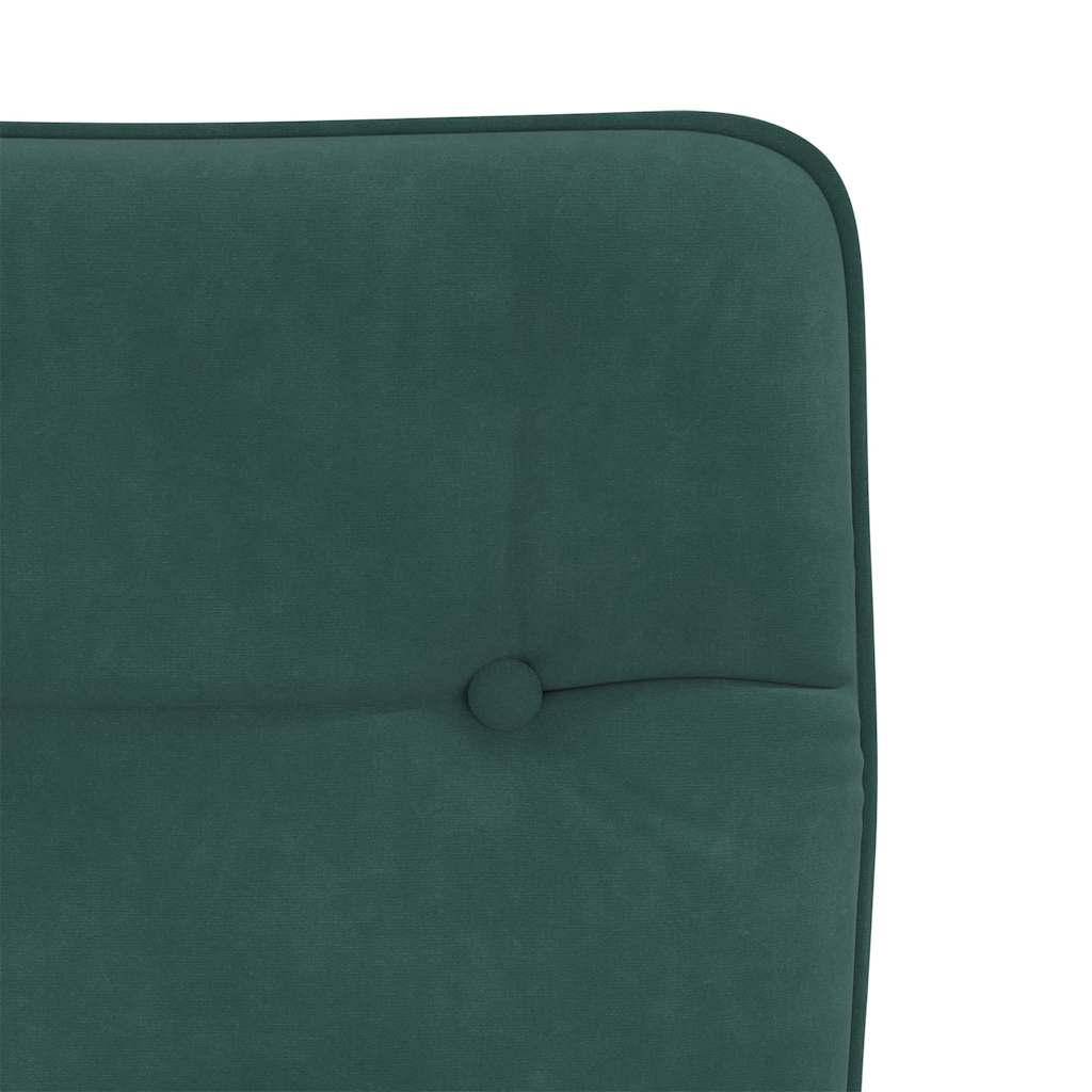 Cadeiras de jantar 4 pcs veludo verde-escuro