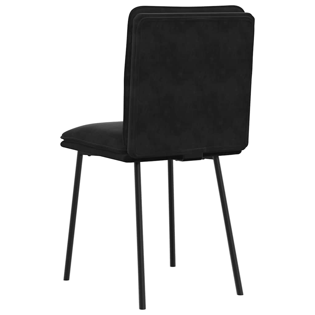 Cadeiras de jantar 4 pcs veludo preto