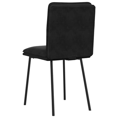 Cadeiras de jantar 4 pcs veludo preto