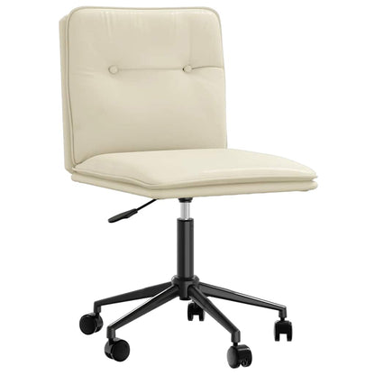 Cadeiras de jantar 2 pcs couro artificial cor creme