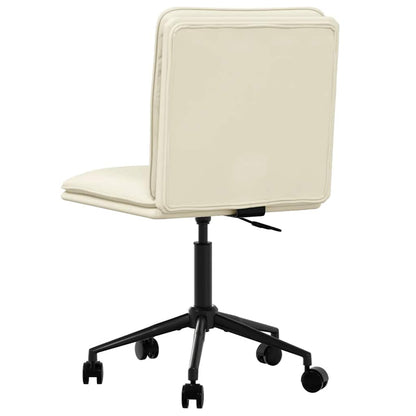 Cadeiras de jantar 2 pcs couro artificial cor creme