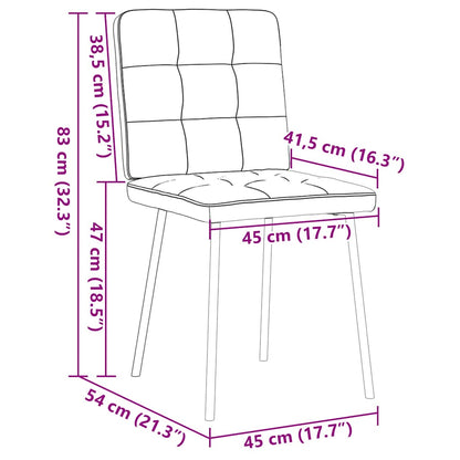 Cadeiras de jantar 6 pcs veludo cinzento-escuro