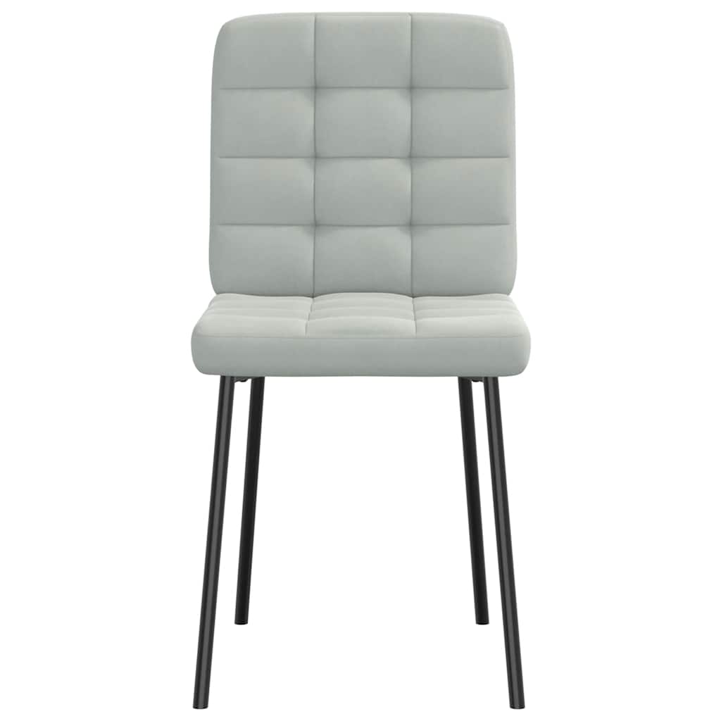 Cadeiras de jantar 6 pcs veludo cinzento-claro