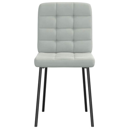 Cadeiras de jantar 6 pcs veludo cinzento-claro
