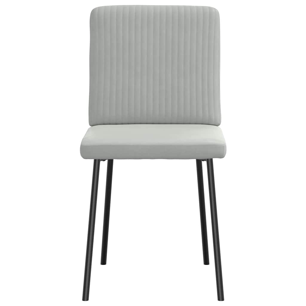 Cadeiras de jantar 6 pcs veludo cinzento-claro