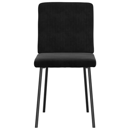 Cadeiras de jantar 6 pcs veludo preto
