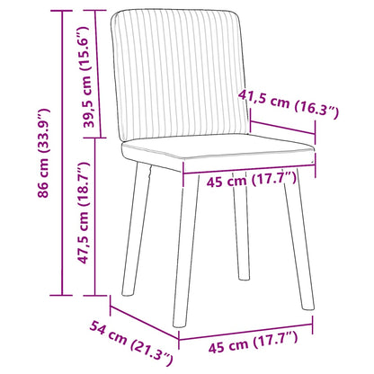 Cadeiras de jantar 6 pcs tecido cinzento-claro