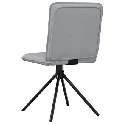 Cadeiras de jantar 6 pcs tecido cinzento-claro