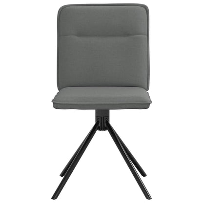 Cadeiras de jantar 6 pcs tecido cinzento-escuro