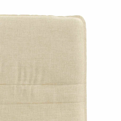 Cadeiras de jantar 6 pcs tecido cor creme