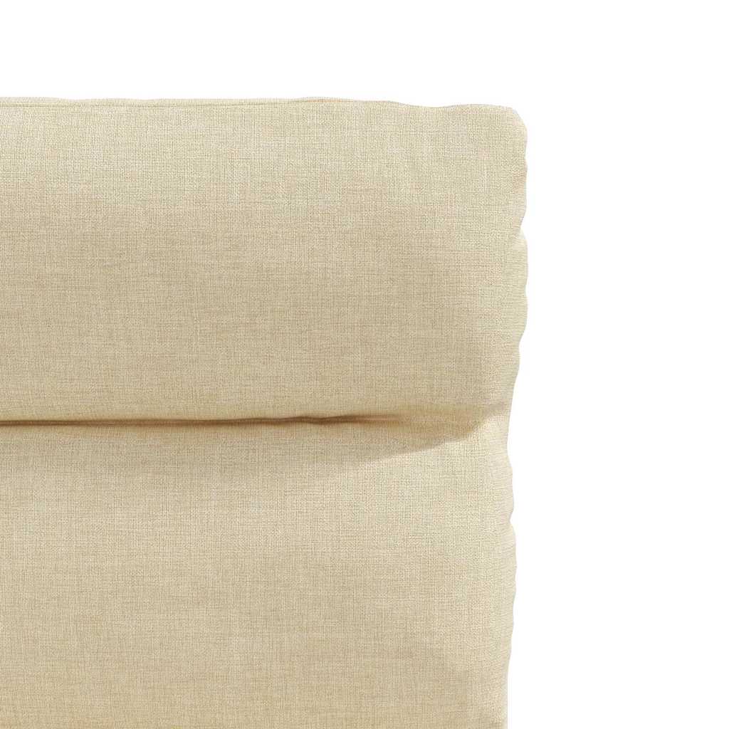 Cadeiras de jantar 6 pcs tecido cor creme