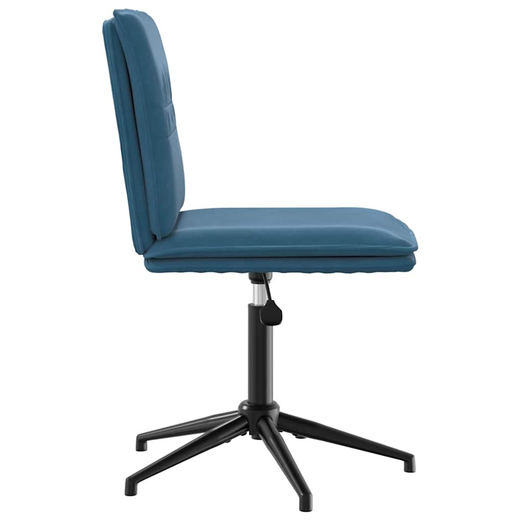 Cadeiras de jantar 6 pcs veludo azul