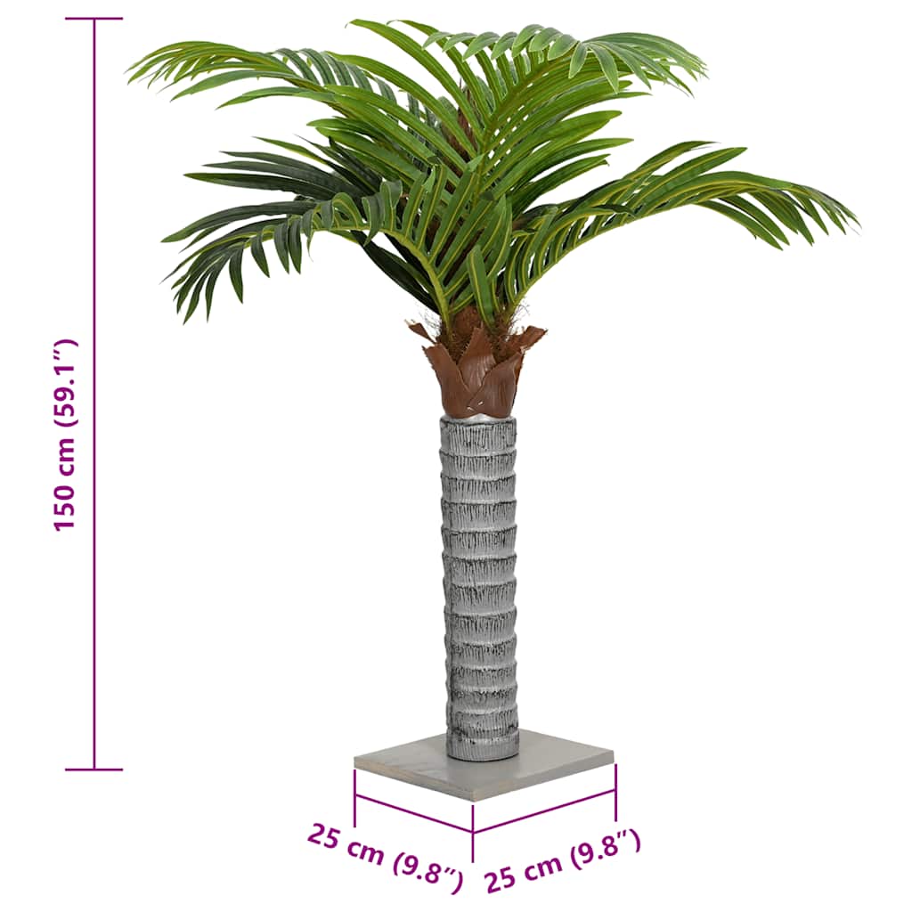 Palmeira artificial 12 folhas 150 cm verde