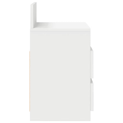 Mesa de cabeceira com 2 gavetas 40x33x60 cm branco