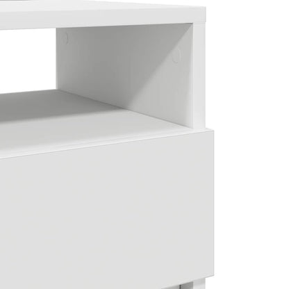 Mesa de cabeceira com 2 gavetas 40x33x60 cm branco