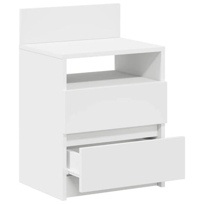 Mesas de cabeceira 2 pcs com 2 gavetas 40x33x60 cm branco