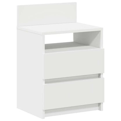 Mesas de cabeceira 2 pcs com 2 gavetas 40x33x60 cm branco