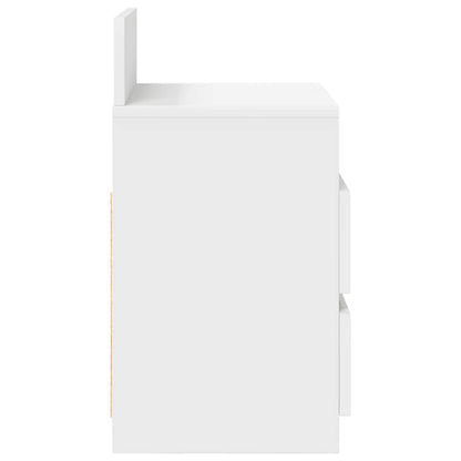 Mesas de cabeceira 2 pcs com 2 gavetas 40x33x60 cm branco