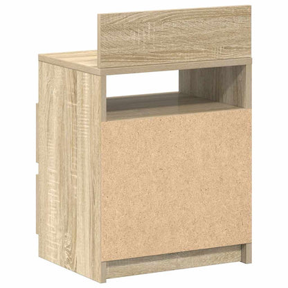 Mesas de cabeceira 2pcs com 2gavetas 40x33x60cm carvalho sonoma