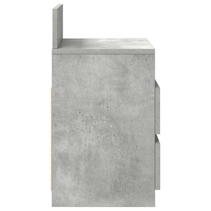 Mesas de cabeceira 2pcs c/ 2gavetas 40x33x60cm cinzento cimento