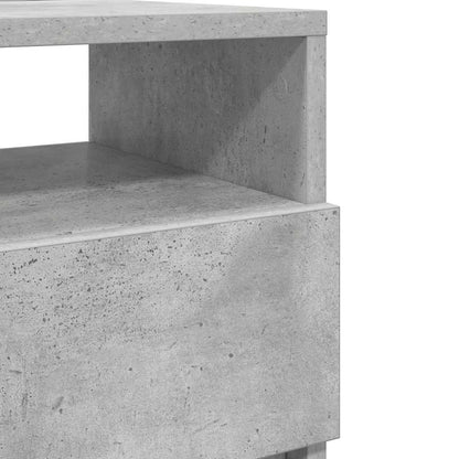 Mesas de cabeceira 2pcs c/ 2gavetas 40x33x60cm cinzento cimento