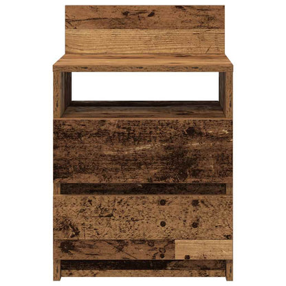 Mesa de cabeceira com 2 gavetas 40x33x60 cm madeira velha