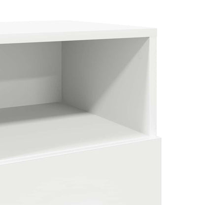 Mesa de cabeceira com 2 gavetas 36x36x68 cm branco
