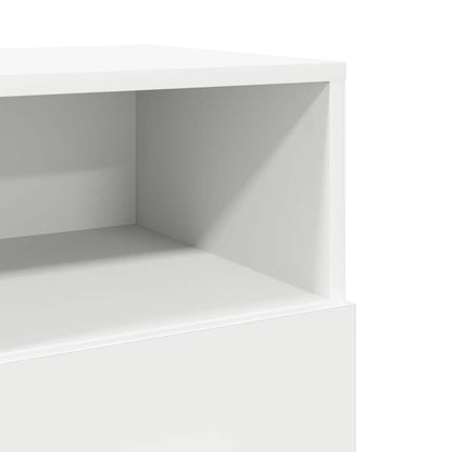 Mesas de cabeceira 2 pcs com 2 gavetas 36x36x68 cm branco