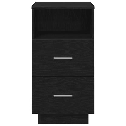 Mesa de cabeceira com 2 gavetas 36x36x68 cm preto