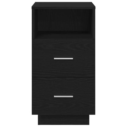 Mesas de cabeceira 2 pcs com 2 gavetas 36x36x68 cm preto