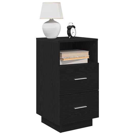 Mesas de cabeceira 2 pcs com 2 gavetas 36x36x68 cm preto