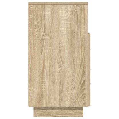 Mesa de cabeceira com 2 gavetas 36x36x68 cm carvalho sonoma