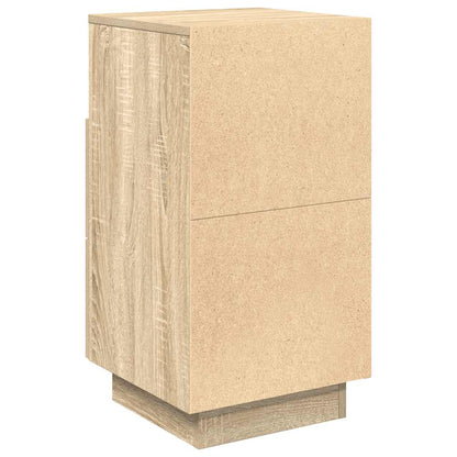 Mesa de cabeceira com 2 gavetas 36x36x68 cm carvalho sonoma