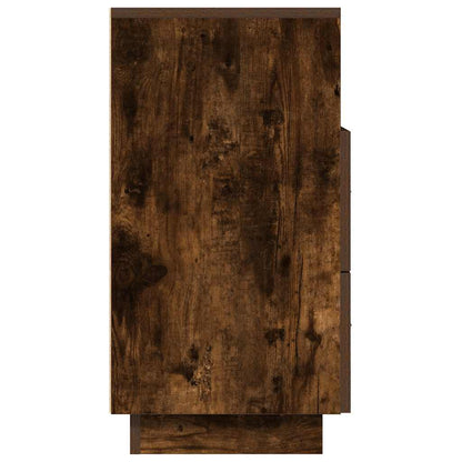 Mesa de cabeceira com 2 gavetas 36x36x68 cm carvalho fumado
