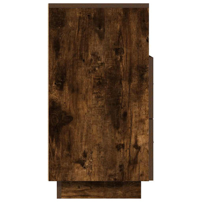Mesas cabeceira 2pcs com 2gavetas 36x36x68 cm carvalho fumado