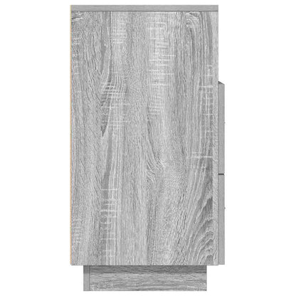 Mesa de cabeceira com 2 gavetas 36x36x68 cm cinzento sonoma