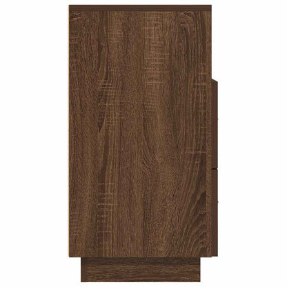 Mesas cabeceira 2pcs com 2gavetas 36x36x68 cm carvalho castanho