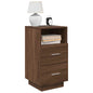 Mesas cabeceira 2pcs com 2gavetas 36x36x68 cm carvalho castanho