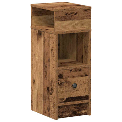 Mesas de cabeceira 2 pcs com gaveta 25x31x66 cm madeira velha