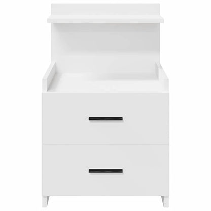 Mesa de cabeceira com 2 gavetas 40x36,5x62 cm branco