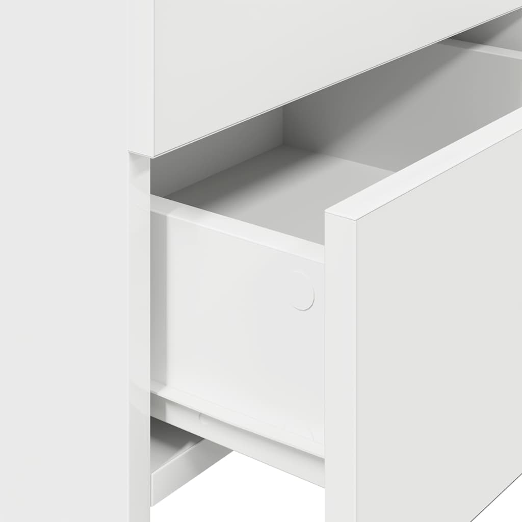 Mesa de cabeceira com 2 gavetas 40x36,5x62 cm branco