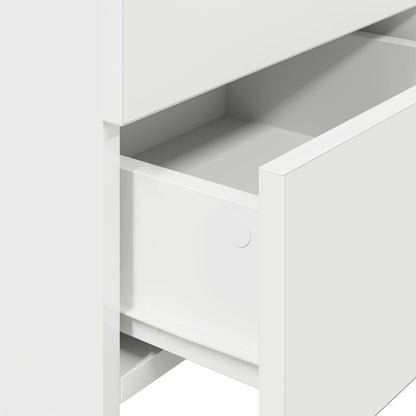 Mesa de cabeceira com 2 gavetas 40x36,5x62 cm branco