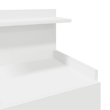 Mesa de cabeceira com 2 gavetas 40x36,5x62 cm branco