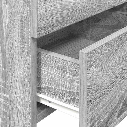Mesas de cabeceira 2 peças com 2 gavetas cinza Sonoma 40x36,5x62 cm